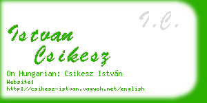 istvan csikesz business card