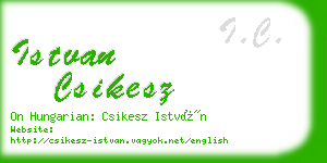 istvan csikesz business card